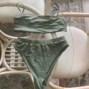 SHEIN HighWaisted Set -Olive Green
